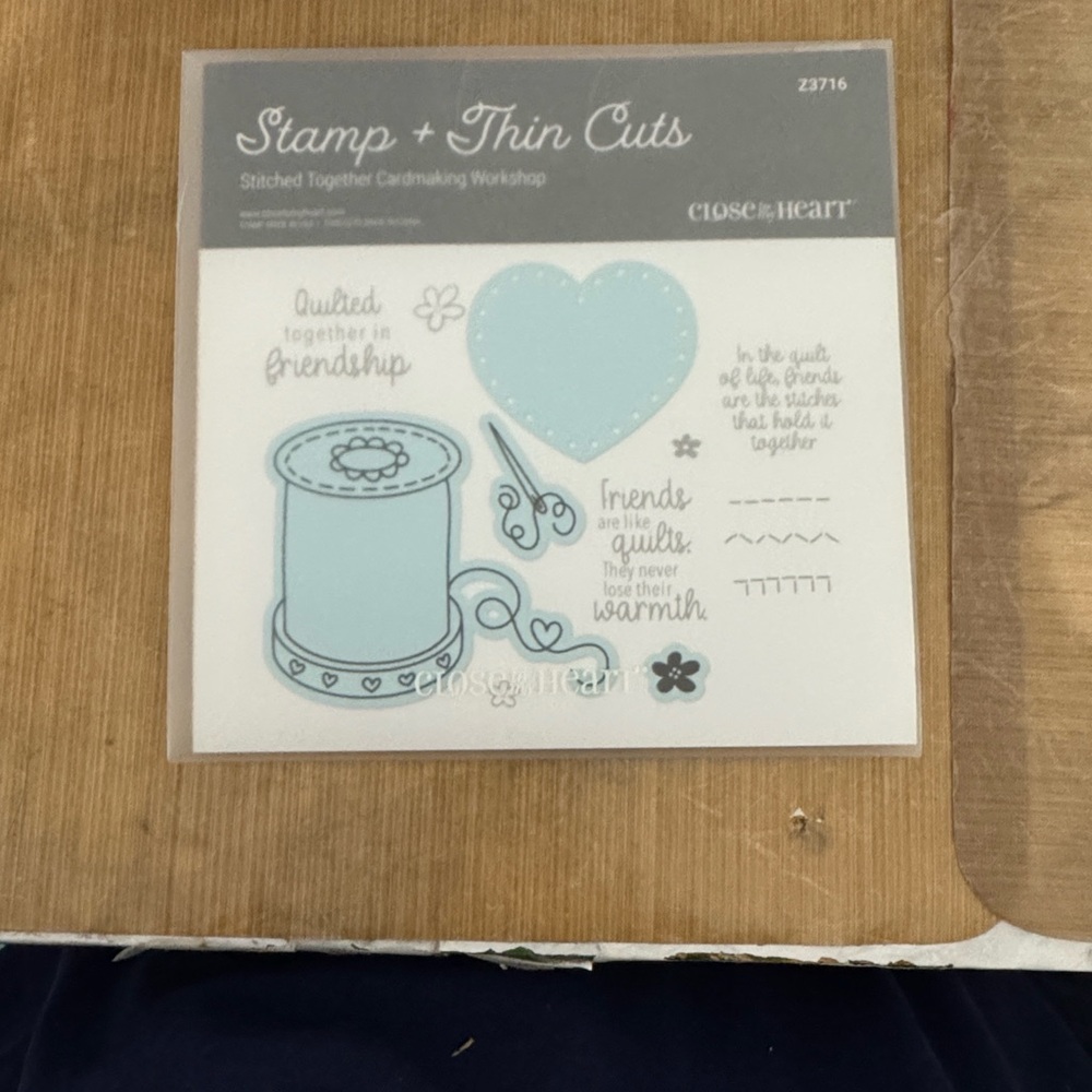 Stamp & Thin Cuts Crafting Set — Light Blue Accent